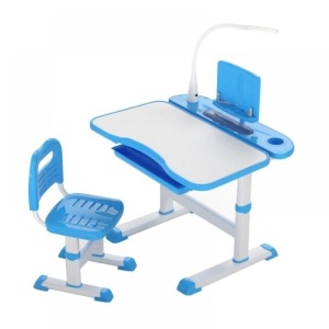 Kids Desk and Chair Set with LED Reading Light - Appears New 