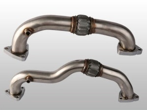 Heavy Duty Polished Up Pipes For 2008-2010 Ford 6.4L Powerstroke Diesel No EGR - New  