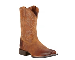 Ariat Sport Herdsman Square Toe Western Boots for Men - Powder Brown - 7M, New with Tags