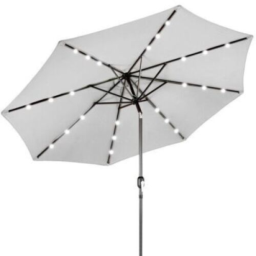 Solar LED Lighted Patio Umbrella w/ Tilt Adjustment, UV-Resistance - 10ft&nbsp;