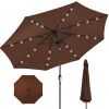 Solar LED Lighted Patio Umbrella w/ Tilt Adjustment, UV-Resistance - 10ft 
