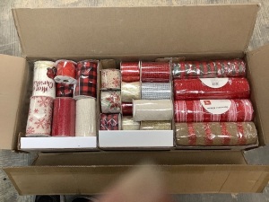 Case of Decorative Holiday Ribbon