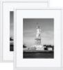 ENJOYBASICS 16x20 Picture Frame, Display Poster 11x14 with Mat or 16 x 20 Without Mat, Wall Gallery Photo Frames, White, 2 Pack&nbsp;