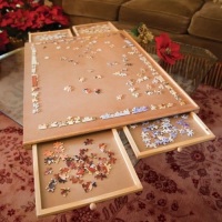 Bits and Pieces Wooden Puzzle Plateau