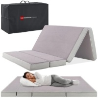 Folding Portable Mattress Topper w/ Plush Foam - 4in 