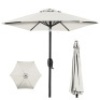 Outdoor Market Patio Umbrella w/ Push Button Tilt, Crank Lift - 7.5ft