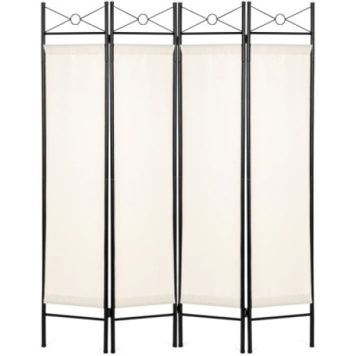 4-Panel Folding Privacy Screen Room Divider Decoration Accent, 6ft