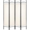 4-Panel Folding Privacy Screen Room Divider Decoration Accent, 6ft