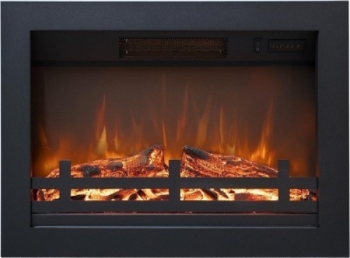 Rodalflame 23 inch Electric Fireplace Insert with Remote Control, 750/1500w, 3 Adjustable Brightness Flames, Overheat Protection, Black