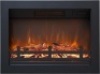 Rodalflame 23 inch Electric Fireplace Insert with Remote Control, 750/1500w, 3 Adjustable Brightness Flames, Overheat Protection, Black