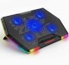 POWERbeast RGB Laptop Cooling Pad for 15.6-17 inch, Laptop Cooler with 5 Quiet Fans, 2 USB Ports