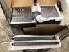 Lot of (2) 8 Inch Rainfall Shower Head in Matte Black with Shower Arm 