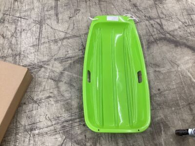 Kids Outdoor Plastic Toboggan Snow Sled Board w/ Pull Rope, Handles - 35in 