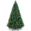 6' Premium Artificial Pre-Lit Pine Christmas Tree w/ 1,000 Tips, 250 LED Lights 