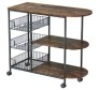 3-Tier Rolling Storage Rack with Wire Baskets - Appears New&nbsp;