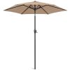 Outdoor Market Patio Umbrella w/ Push Button Tilt, Crank Lift - 7.5ft 
