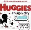 Huggies Snug & Dry Baby Diapers, Size 3, 200 Count (4 Packs of 50) - NEW