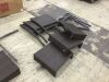 Set of 4 Patio Dining Chairs with Cushions - Need Hardware 