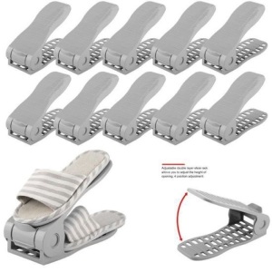 10pcs Adjustable Shoe Organizers - Appear New 