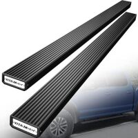 YITAMOTOR 4" Aluminum Black&nbsp;Running Boards for 2007-2018 Chevy Silverado/GMC Sierra 1500, 2007-2019 2500HD 3500HD Double/Extended Cab