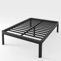 Yitong Angel Full Bed Frame with Round Corner Edge Legs, 18 Inch Heavy Duty&nbsp;