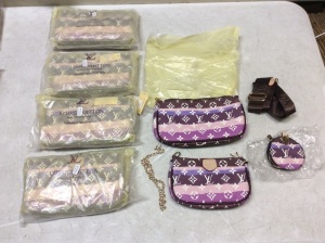 Lot of (5) Purple Crossbody, Cluth and Coin Purse Sets - Appear New