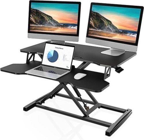 FITUEYES Height Adjustable Standing Desk - 32&rdquo; Wide Sit to Stand Converter&nbsp;