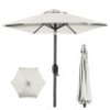 Outdoor Market Patio Umbrella w/ Push Button Tilt, Crank Lift - 7.5ft