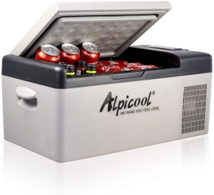 Alpicool C15 Portable Refrigerator 16 Quart(15 Liter) Vehicle, Car, Truck, RV, Boat, Mini Fridge Freezer for Driving, Travel, Fishing, Outdoor -12/24V DC. NEW