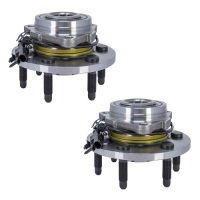 Longgo - HU515096 x2 Front Wheel Bearing Hub Assembly 4x4 4WD for 2007~2014 Escalade, 07~13 Avalanche, 2007~2013 Silverado 1500, 2007~2014 Suburban 1500, 2007~2014 Tahoe, 2007~2013 Sierra 1500