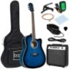 Beginner Acoustic Electric Cutaway Guitar Set w/ Case, Strap