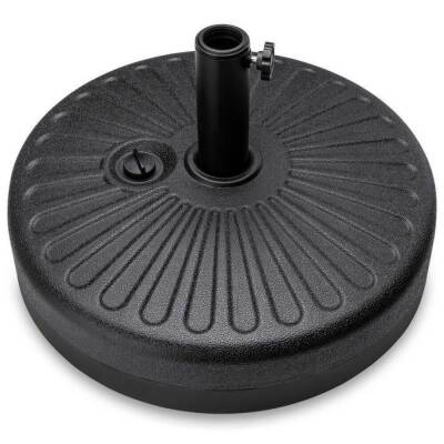 Plastic Faux Wicker Patio Umbrella Base Accessory w/ 2 Adjustment Knobs 