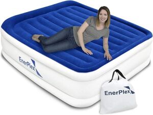 EnerPlex Queen Double-High Air Mattress with Built in Pump