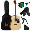 41in Acoustic Guitar Starter Kit w/ Digital Tuner, Padded Case, Picks, Strap 