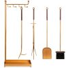 5-Piece Modern Contemporary Indoor Outdoor Fireplace Antique Tool Set 