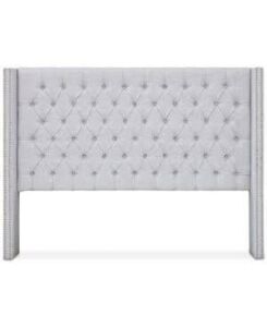 Madison Park Amelia Queen Upholstery Headboard in Grey 