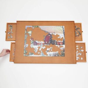 Bits and Pieces –Original Standard Wooden Jigsaw Puzzle Plateau-The Complete Puzzle Storage System