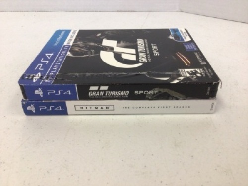 Lot of 2 PS4 Steelbook Games, Hitman, and Gran Turismo Sport, E-Commerce Return