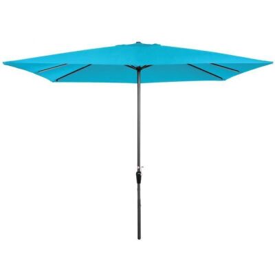 Rectangular Patio Umbrella w/ Easy Crank, UV-Resistant Fabric - 8x11ft 