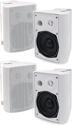STUDIOFINIX 5.25 Inches Indoor-Outdoor Patio Speakers Compatible with Bluetooth, 4 Speakers