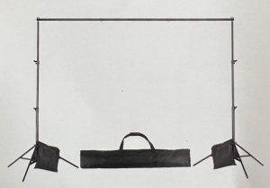 Backdrop Support Stand with clips and weight bags