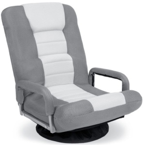 Gaming Floor Chair w/ 360-Degree Swivel, Armrest, Adjustable Backrest