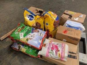 Pallet of Pet Food and Supplies