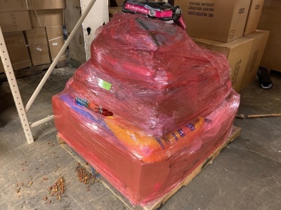 Pallet of Pet Food. Untouched Pallet Straight from a Truck