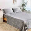 NianEr Soft Fur Velour Flannel Bed Sheet Set