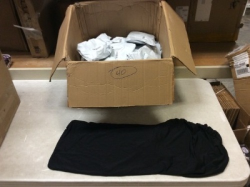 Lot of (40) Black Stretch Chair Covers - New