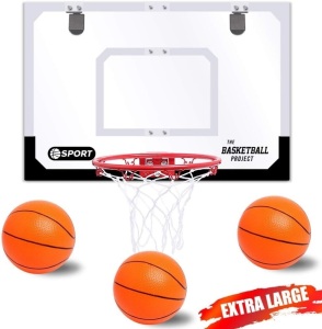 Basketball Hoop Set for Kids-Extra Large 24” x 16”