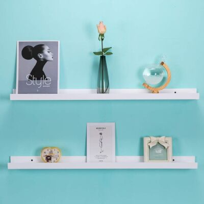 AZSKY Floating Picture Shelves, Set of 2 