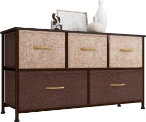 Reyade Dresser with 5 Fabric Drawers 