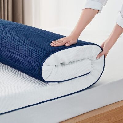 LINSY LIVING 3" Twin Memory Foam Mattress Topper, Cooling Gel-Infused Swirl 